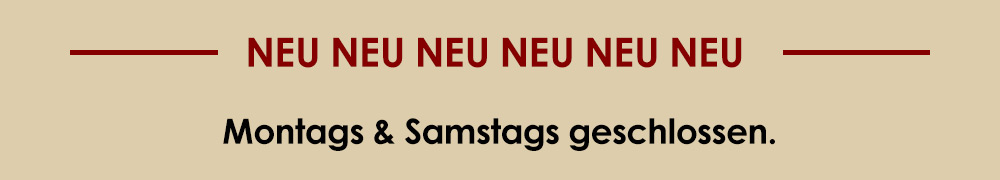 Neue Öffnungszeiten
